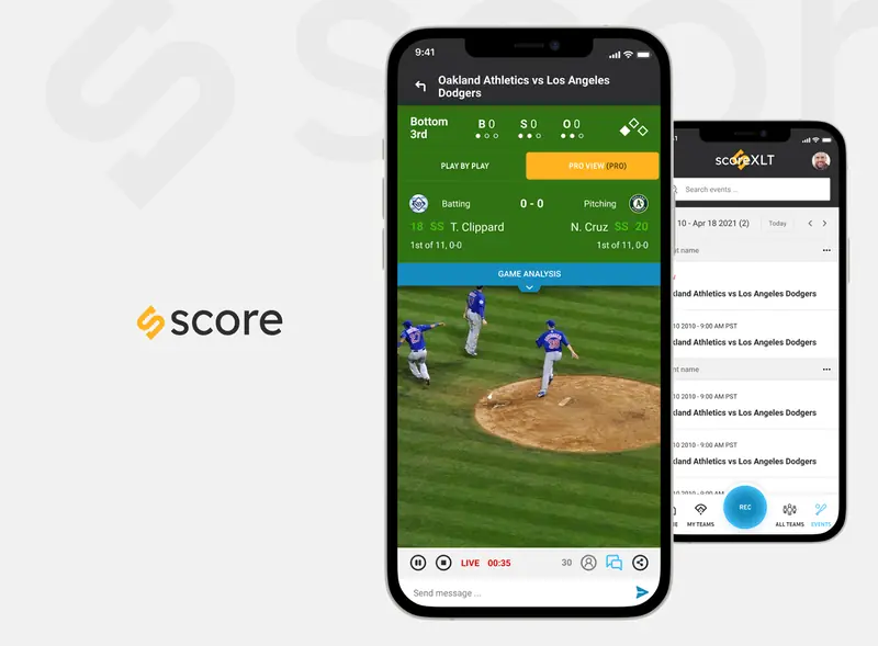 scoreXLT — sports mobile design
