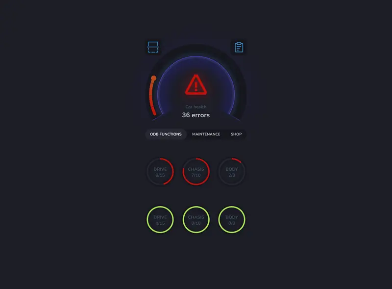 Car diagnostics screens, board 5
