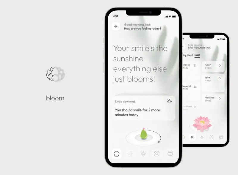 Bloom — mental health mobile design