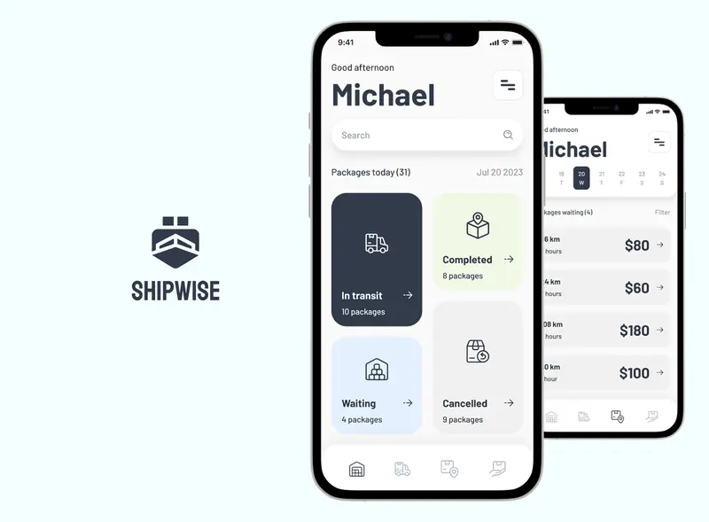 Shipwise — logistics mobile design